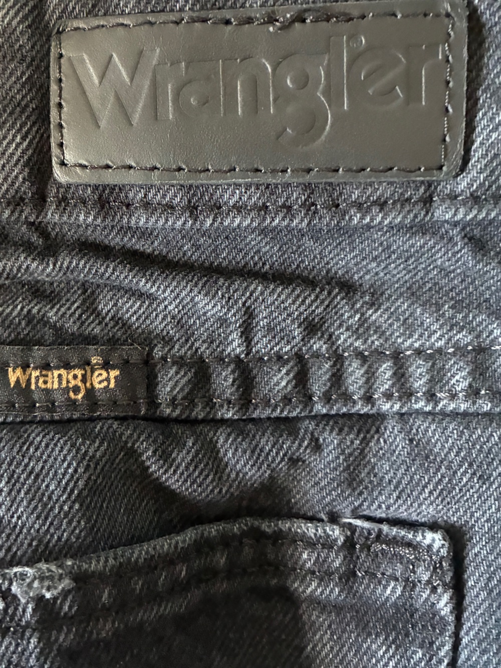 Wrangler Black Grunge High Rise Vintage Distressed Raw Hem Denim Shorts Size 10 - Picture 7 of 9
